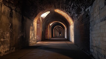 Fototapeta premium Long exposure taken in the Fort McHenry Tunnel, Baltimore, Maryland.