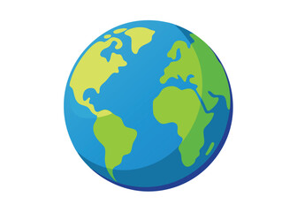 Fototapeta premium Earth vector art on white background 