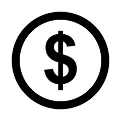 Obraz premium Dollar coin sign icon. Money sign. Dollar symbol flat icon.vector illustration