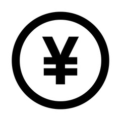 Obraz premium Yen and yuan currency icon. money and currency sign. Yen japanese symbol flat icon.vector illustration design.