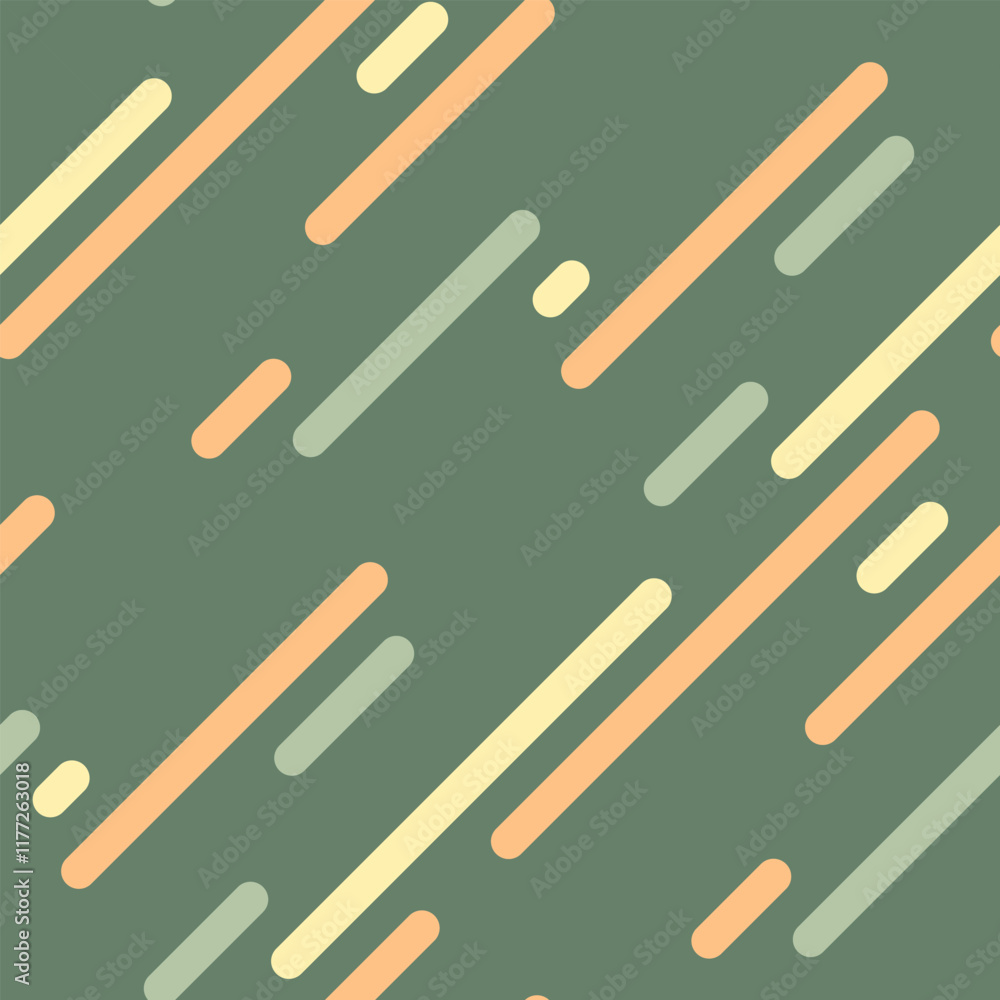 Poster stylish abstract background featuring diagonal pastel lines on a muted green backdrop. perfect for w