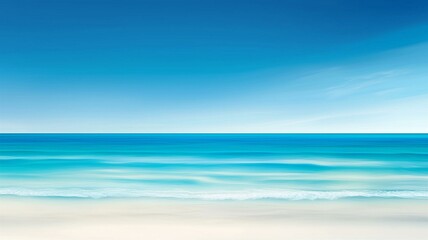 Obraz premium Ultra-realistic image of ocean water with a gradient transition from deep blue to turquoise near the shoreline 