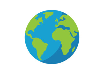 Earth vector art on white background

