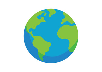 Fototapeta premium Earth vector art on white background 