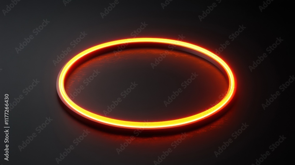 Aufkleber abstract glowing digital circle on dark background. technology and communication concept. 3d renderi