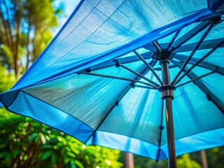 Blue Semi-Translucent Patio Umbrella Fabric -  Relaxing Outdoor Shade