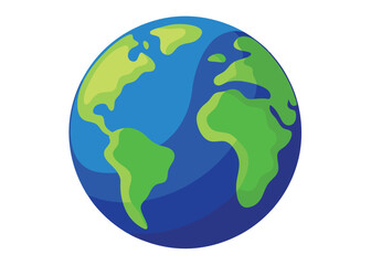 Earth vector art on white background
