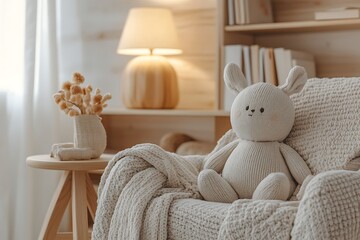 Cozy nursery interior with toy