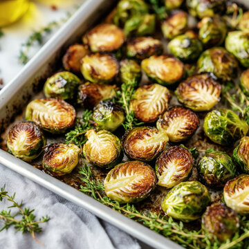 Oven roasted Brussels sprouts