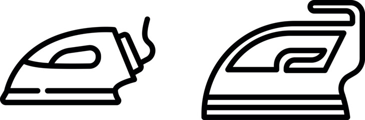 "Iron Icon Representing Home Appliances, Clothing Care, and Pressing Technology in Simple Design"