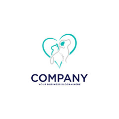 animal training logo design with pet