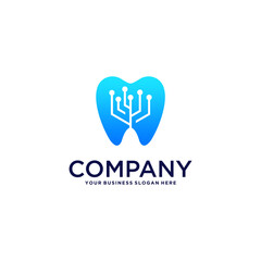 dental logo design with technology