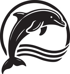 silhouette of a dolphin