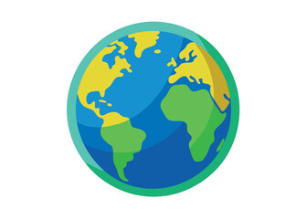 Fototapeta premium Earth vector art on white background 