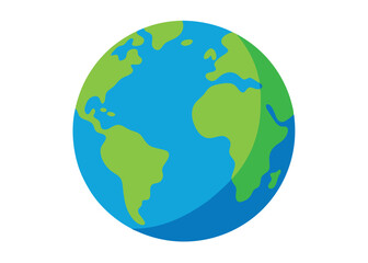 Naklejka premium Earth vector art on white background 