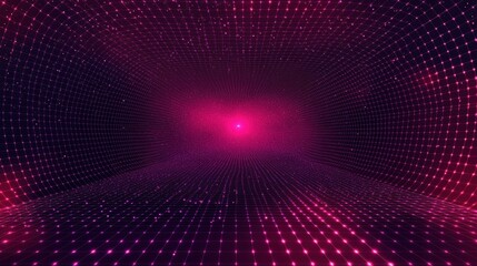 Abstract cyber space environment background. Digital particles grid virtual reality. Graphic concept for your design