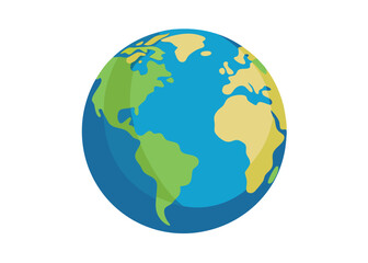Fototapeta premium Earth vector art on white background 