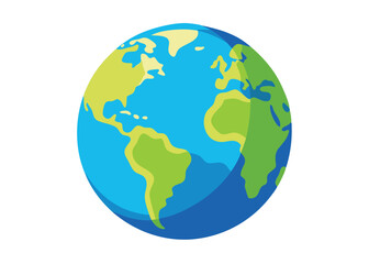 Earth vector art on white background
