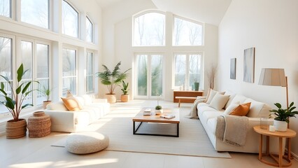 modern living room with fireplace