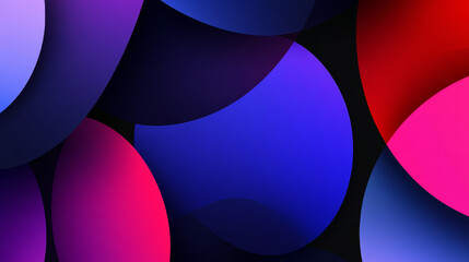 Colorful abstract shapes with vibrant gradients