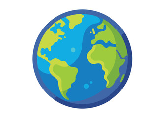 Earth vector art on white background
