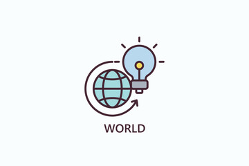 World Isolated Vector, Icon Or Logo Sign Symbol Illustration