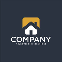 Fototapeta premium real estate logo design with house and building