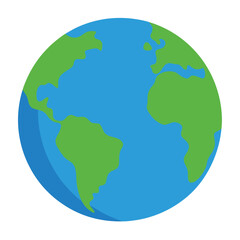 Earth vector art on white background
