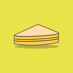  Cheese sandwich cartoon illustration