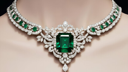 green diamond necklace 