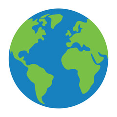 Fototapeta premium Earth vector art on white background 