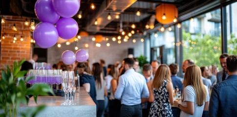 A vivid startup launch party showcasing the joy of innovation, collaboration, and new beginnings.