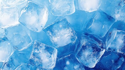 Obraz premium Geometric blue ice texture background with sharp edges and cool hues