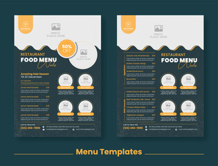 Digital Board Menu Template | Blackboard Restaurant Menu Design | Printable Restaurant Menu Board Template