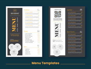 Customizable Restaurant Board Menu | Classic Board Menu Design | Fast Food Menu Board Template