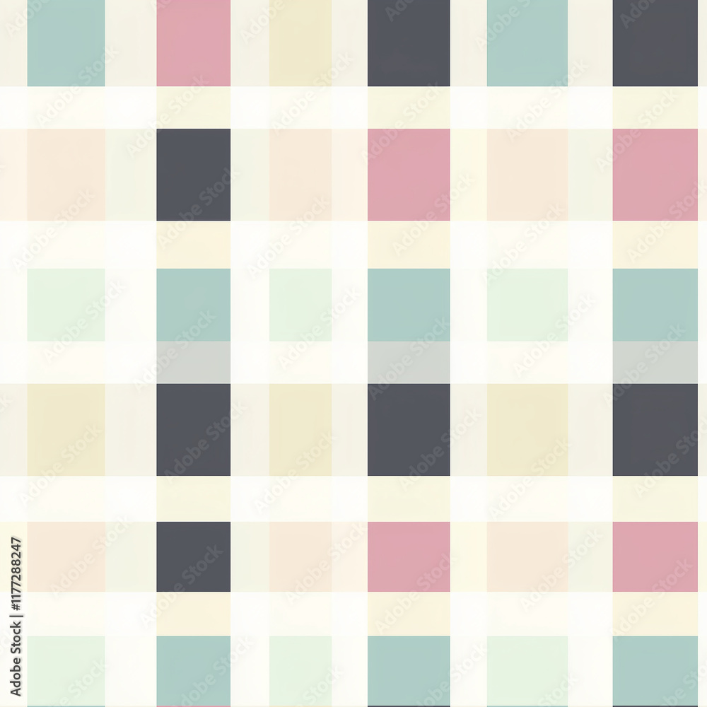 Poster gingham seamless pattern design for textile applications modern studio digital background light colo