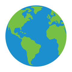 Earth vector art on white background