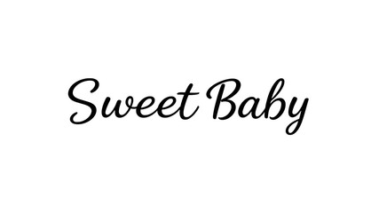 Sweet baby silhouette logo on white background. Generative AI