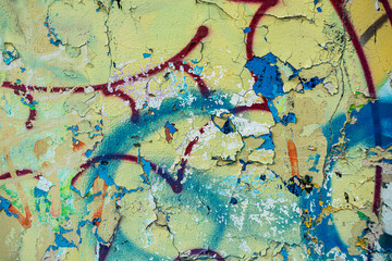 Abstract multicolor grunge background with abstract color texture. Abstraction from collapsing...