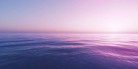 Obraz premium serene ocean view at sunset, featuring soft pastel colors of pink and indigo reflecting on calm waters. tranquil atmosphere evokes sense of peace and relaxation
