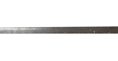 Thick black metal stick isolated