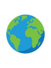 Earth vector art on white background
