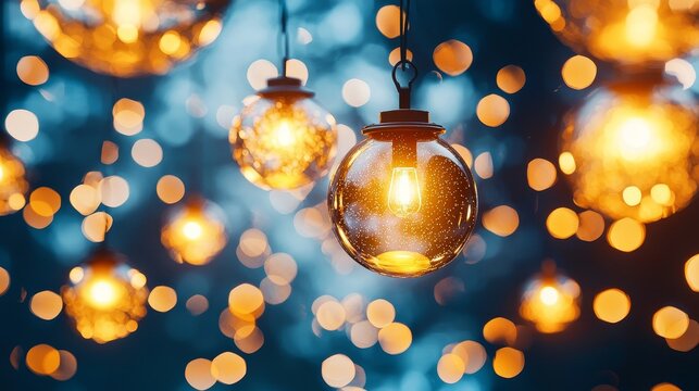A glowing carnival with softly blurred lights, illuminating the dark night, capturing a festive and enchanting sky, Night festival, Magical carnival mood