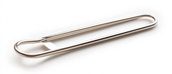 close up of a silver paper clip
