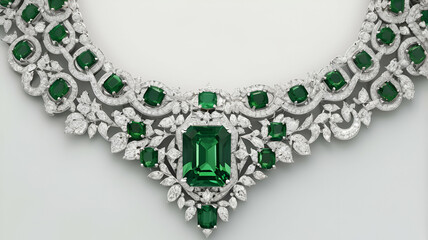 gren diamond necklace  design