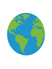 Fototapeta premium Earth vector art on white background 