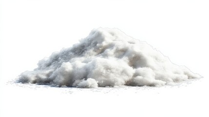 a pile of snow against a white background