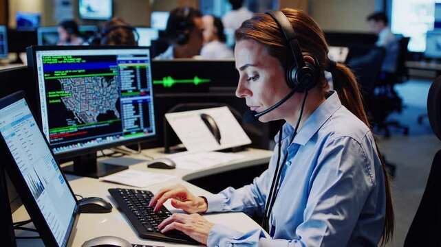 Emergency Call Center Operators at Work