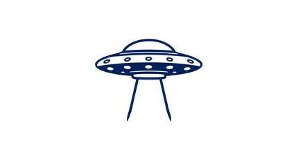 Fototapeta premium Ufo logo icon on white background.&nbsp;Generative AI