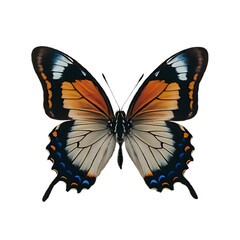 Fototapeta premium Beautiful Realistic Butterfly with Vibrant Wings on Transparent Background